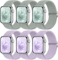 6 Pack Braided Stretchy Bands Compatible by KnossenWatchBand