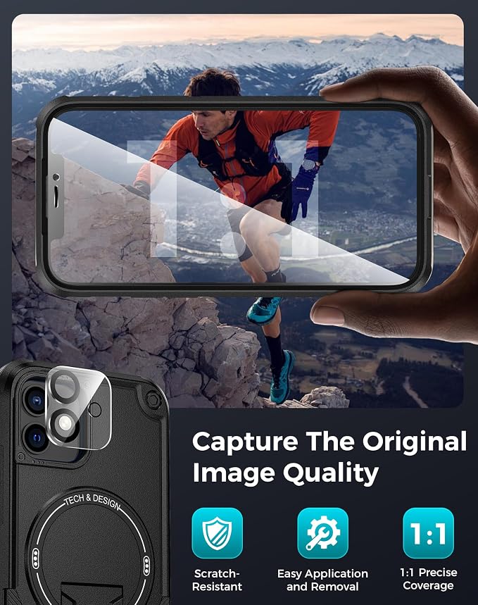 Goton for iPhone 12 Case with Privacy Tempered Glass Screen Protector & Camera - Image 7