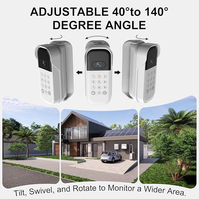 Swivel Mount for myQ Smart Garage Video Keypad, Weatherproof Angle Mounting - Image 3