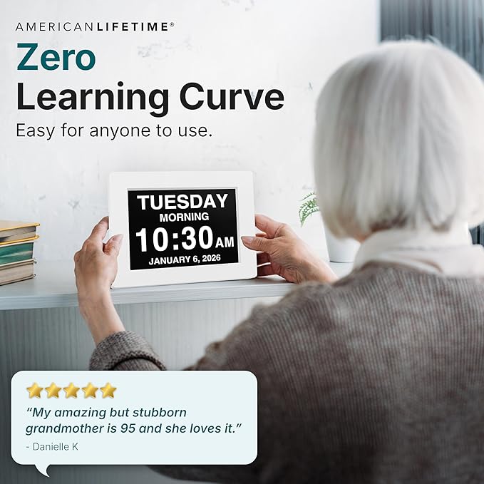 American Lifetime New 2026 Dementia Clock Large Digital Clock - Image 6