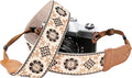 Padwa Lifestyle Elegant Brown Floral Camera Strap by PadwaLifestyleCameraStrap