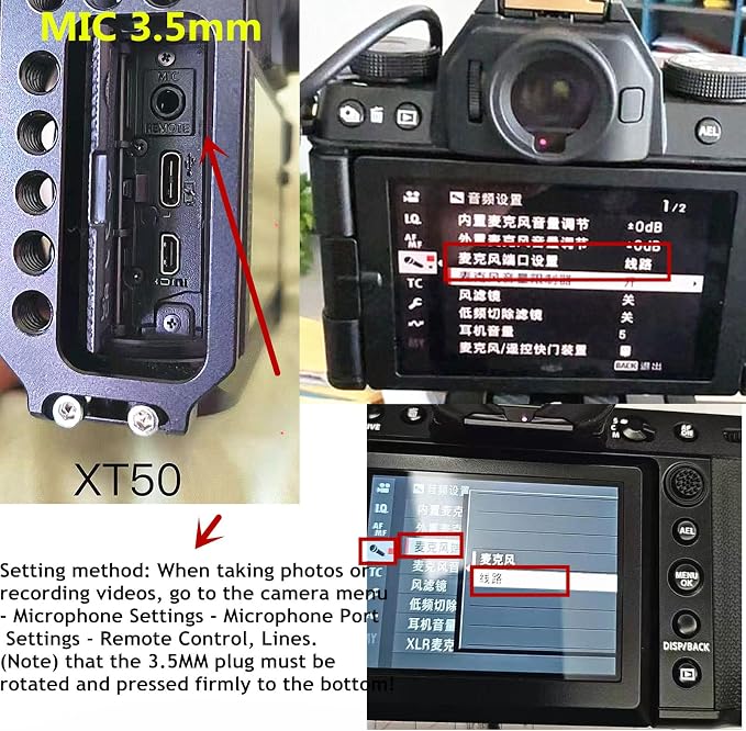 RC301-3.5mm for Fuji GFX100II/GFX100 RF xs10 XT50 Cable Shutter Release Cable - Image 5