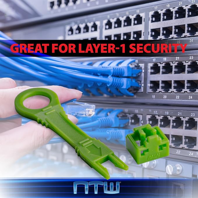 NTW RJ45 Port Blocker & Dust Cover, Network & Ethernet Port Protector, Secure - Image 3