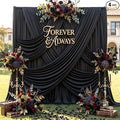 20ftx12ft Wrinkle Free Black Backdrop Curtains by CO-AVE