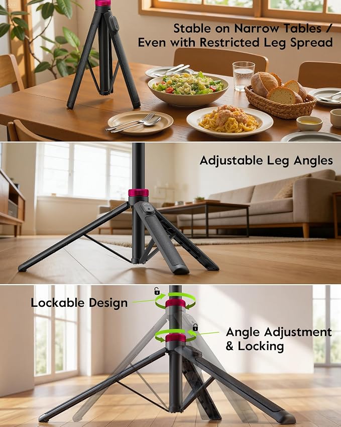 Magnetic Ring Light with Stand and Phone Clip, 6000mAh Phone Tripod with Light - Image 8