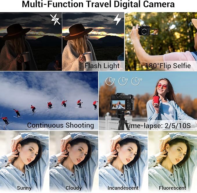 Camera Digital, 75MP WiFi 4K Vlogging Video Camera - Image 7