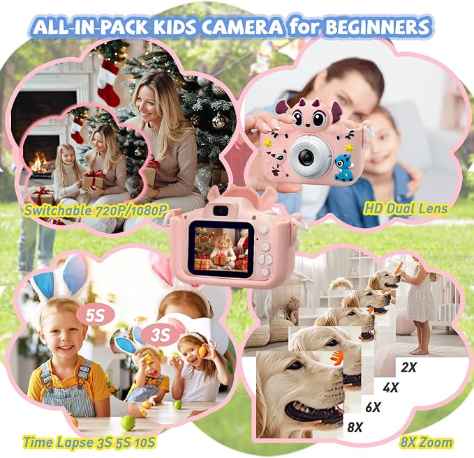 Kids Camera Toddler Digital Camera Little Girls Toy Camera - Image 4