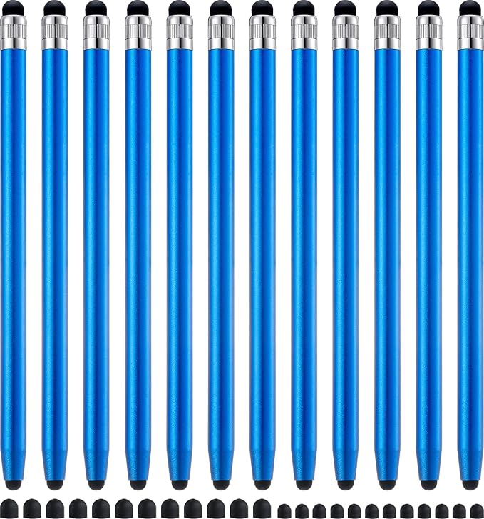 LINFANC 12Pcs Blue Stylus Pen for Touchscreen, 2-in-1 High Precision & by LINFANC