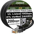 Jadaol Cat 6 Ethernet Cable 200ft, Outdoor&Indoor, Support Cat8/7 Network LAN by Jadaol