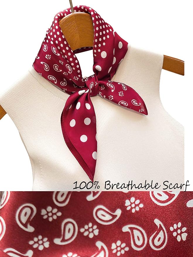 Silky Scarf for Women Lightweight Satin Bandanas Neck Hair Wrap For Sleeping - Image 5
