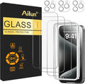 Ailun 3 Pack Screen Protector for iPhone 15 Pro Max + 3 Pack Camera Lens by Ailun