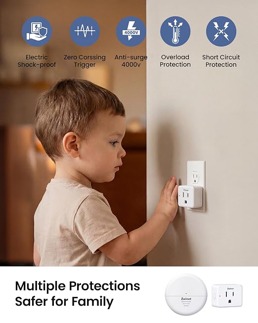 Zoiinet Wireless Motion Sensor Outlet, Adjustable Sensing Mode, 260FT Wireless - Image 6