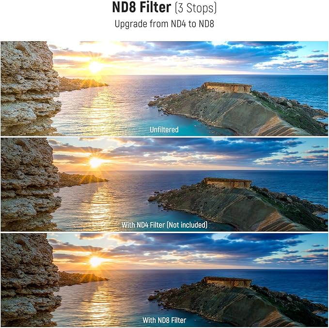 NEEWER 82mm UV/CPL/ND Lens Filter Kit, UV Protection + Circular Polarizing + - Image 4