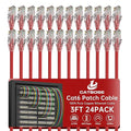 3 Feet Cat6 Patch Cables, Solid Pure Copper Patch Cord, Cat 6 Ethernet Cable by CatBose