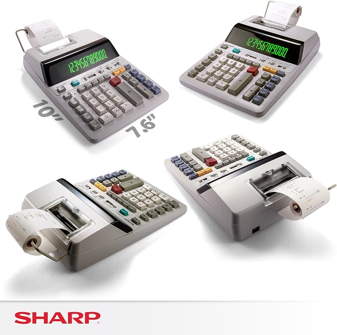 Sharp EL-1801V Ink Printing Calculator, 12-Digit LCD, AC Powered, Easy-to-Read - Image 8