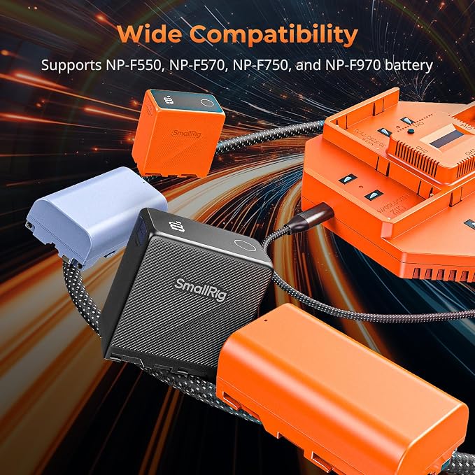 SmallRig 4-Slot Charger for Sony NP-F970 Battery, - Image 3