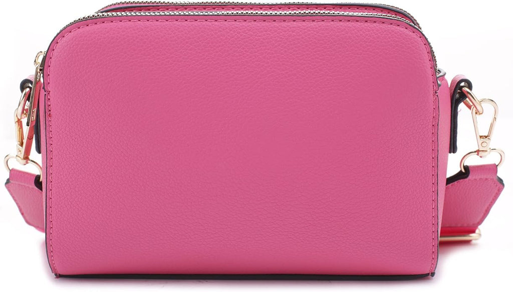 EVVE Crossbody Bags for Women Trendy Triple Zip Small Crossbody Camera Bag Purse - Image 3