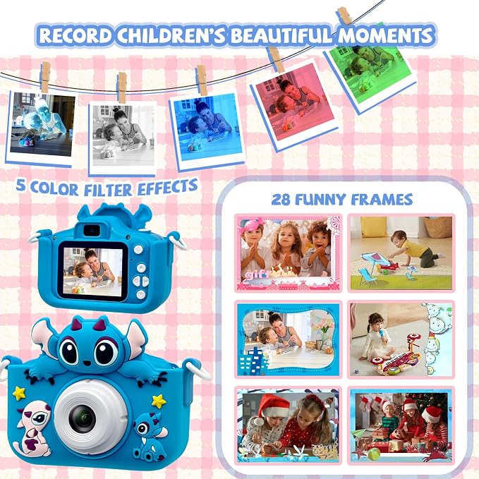 Kids Camera 2PCS Toddler Digital Camera Little Girls Toy Camera - Image 3