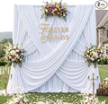 12ft x 10ft White Backdrop Curtains by CO-AVE
