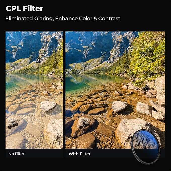 K&F Concept 37mm UV/CPL/ND2-400 Lens Filters Kit-18 Multi-Layer Coatings - Image 4