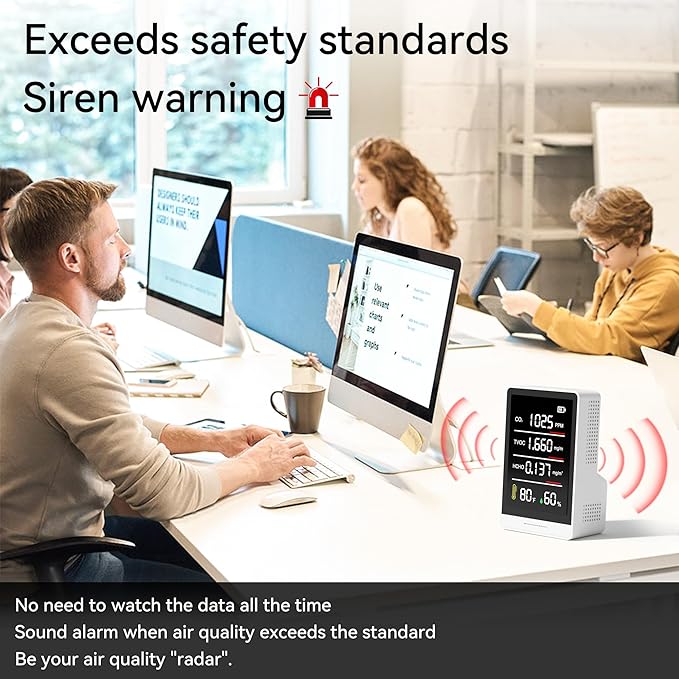 5-in-1 Professional Indoor Air Quality Monitor Indoor Portable CO2 Monitor | - Image 6