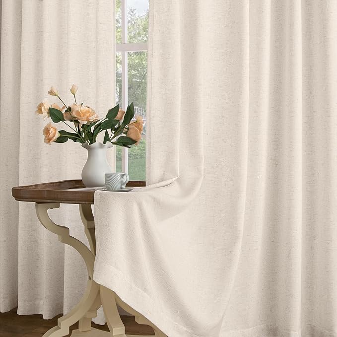 Memory Trained Pinch Pleated Curtains 108 Inches Long, Viral Linen Pinch Pleat - Image 7