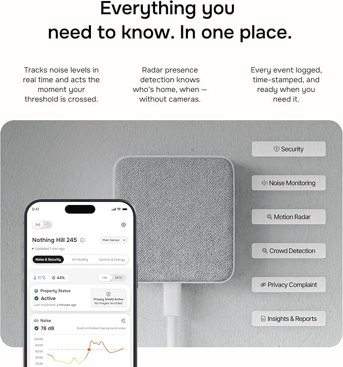 Layla Noise Monitoring Device for Airbnb, Office & Home | Noise & Occupancy - Image 5