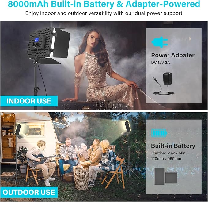 Unicucp 2 Pack Led Video Light Panel Lighting Kit - Image 4