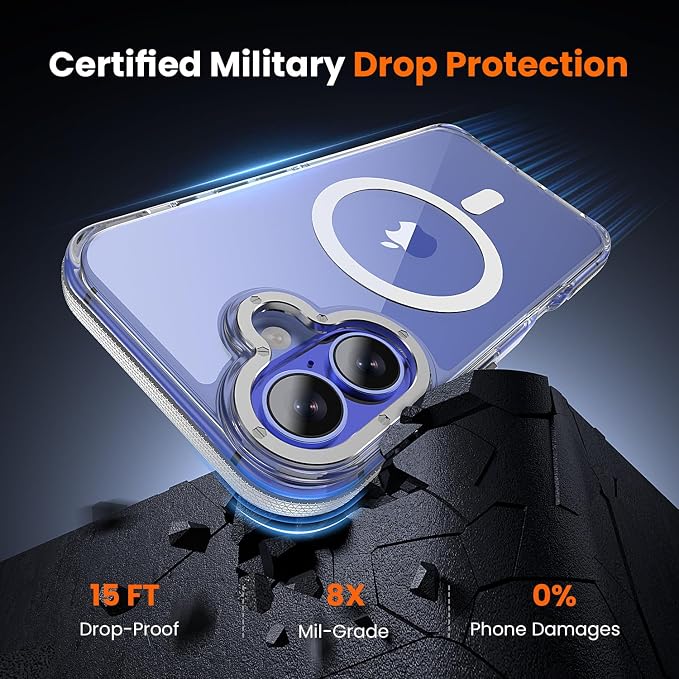 toushion 3 in 1 for iPhone 16 Plus Case Clear Bumper | - Image 5