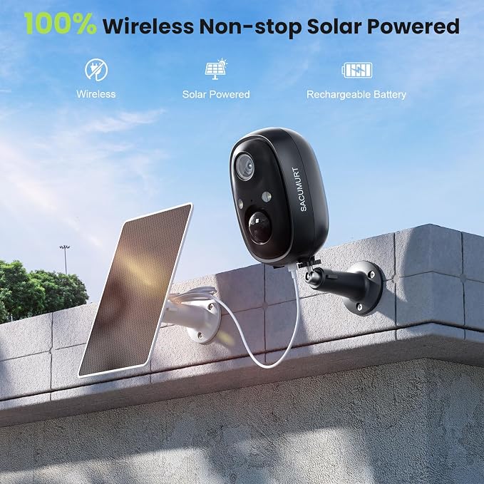 Security Cameras Wireless Outdoor, Free Cloud Storage, 2.4GHz WiFi Camera - Image 3
