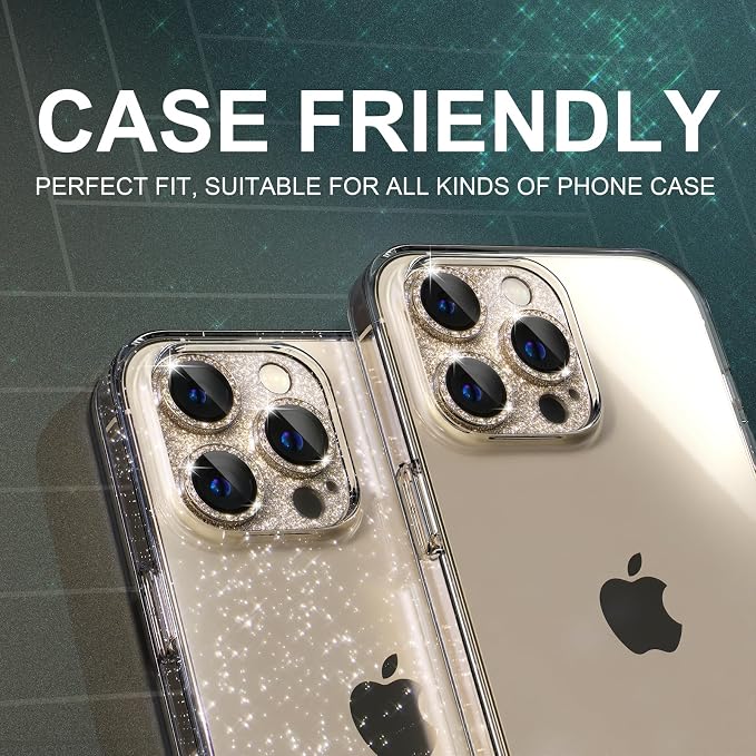 Choiche for iPhone 14 Pro/iPhone 14 Pro Max Camera Lens Protector, Bling Camera - Image 5