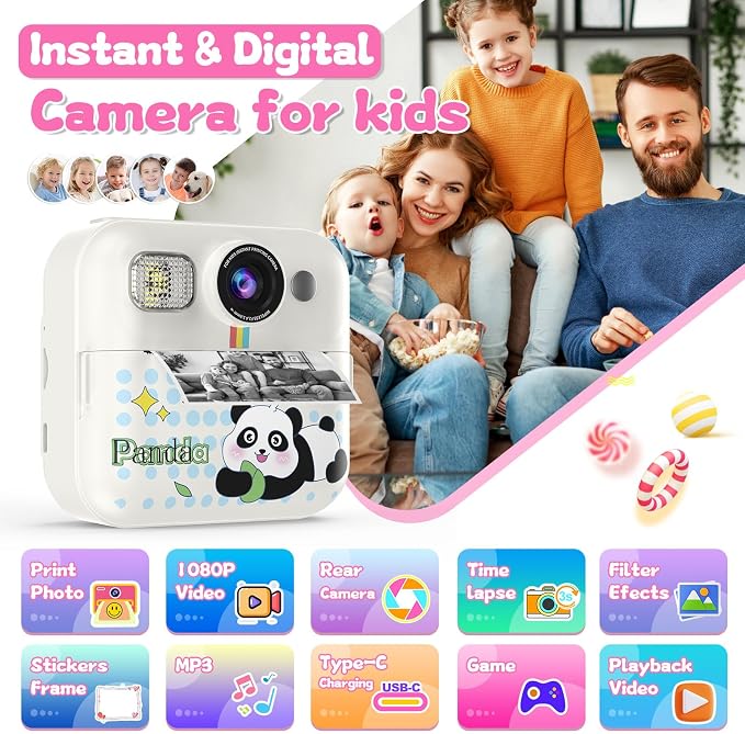 Kids Camera Instant Print, Christmas Birthday Gifts - Image 2