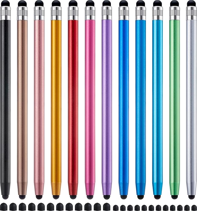 LINFANC 12Pcs Stylus Pen for Touchscreen, 2-in-1 High Precision & Sensitivity by LINFANC