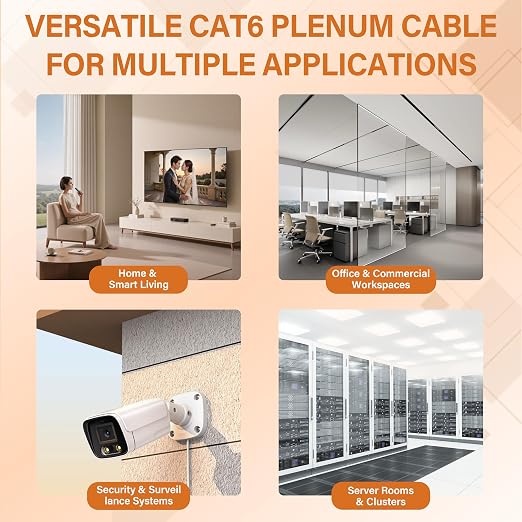 CAT5E/Cat6 Plenum Cable 1000ft, 23AWG CCA UTP 550MHz 10Gbps, DSX-8000 Certified - Image 7