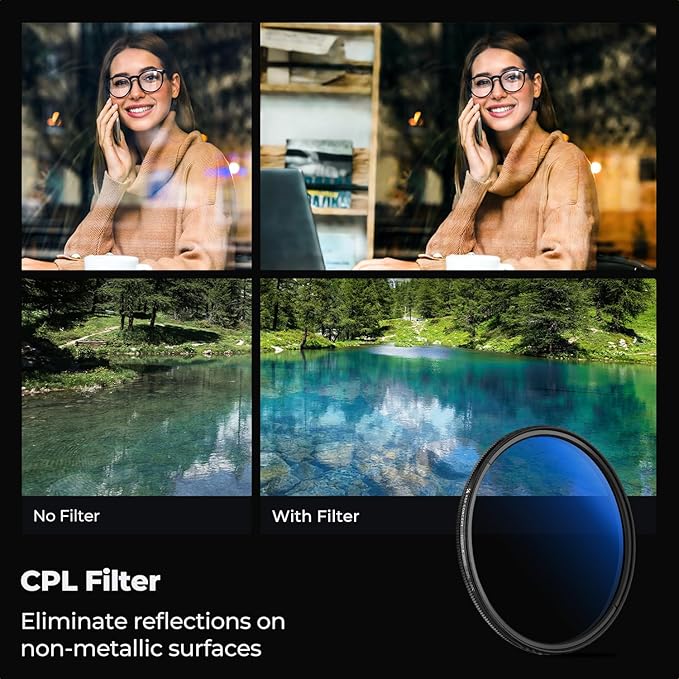 K&F CONCEPT 40.5mm Circular Polarizer Filter Ultra-Slim 18 Multi-Coated Optical - Image 3
