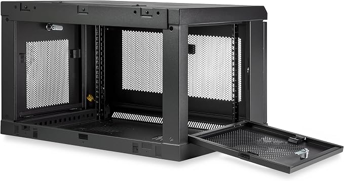 StarTech.com 2-Post 6U Wall Mount Network Cabinet w/ 1U Shelf, Ships Fully - Image 5