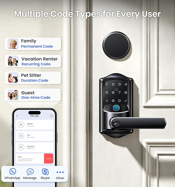 Veise VE029-E Wi-Fi Smart Lever Lock - Image 5