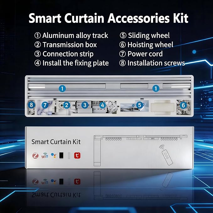 Smart Curtains, Universal Electric Curtain Accessories Installation Kit - Image 2