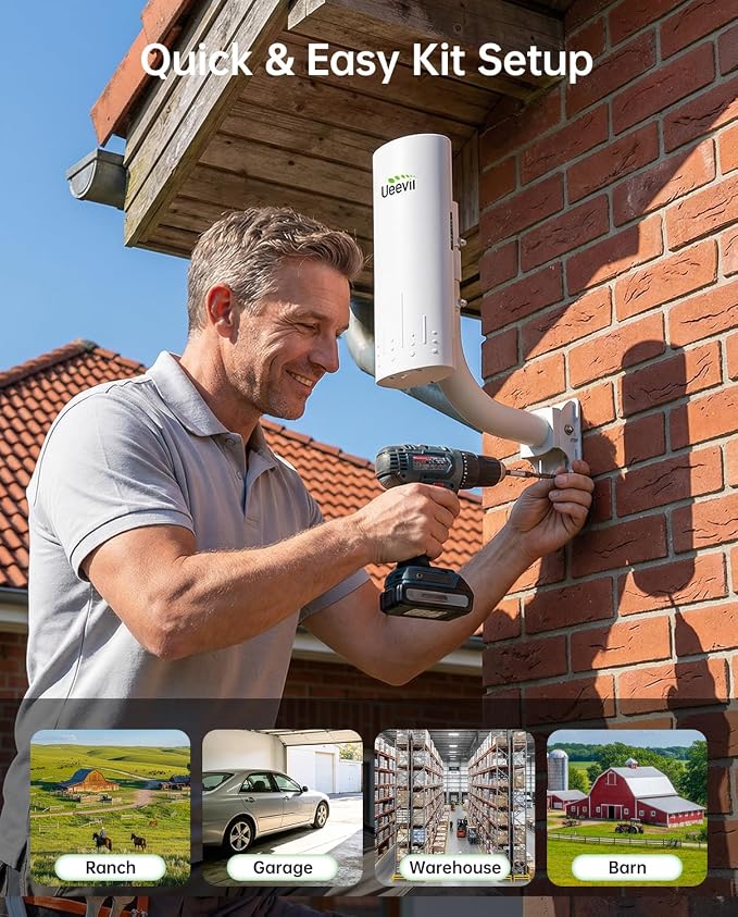 UeeVii Wireless Bridge with Camera: Long Range Point to Point Security System - Image 6