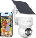 GNCC Solar Security Cameras Wireless Outdoor 2.4G WiFi, 360° View, by GNCC