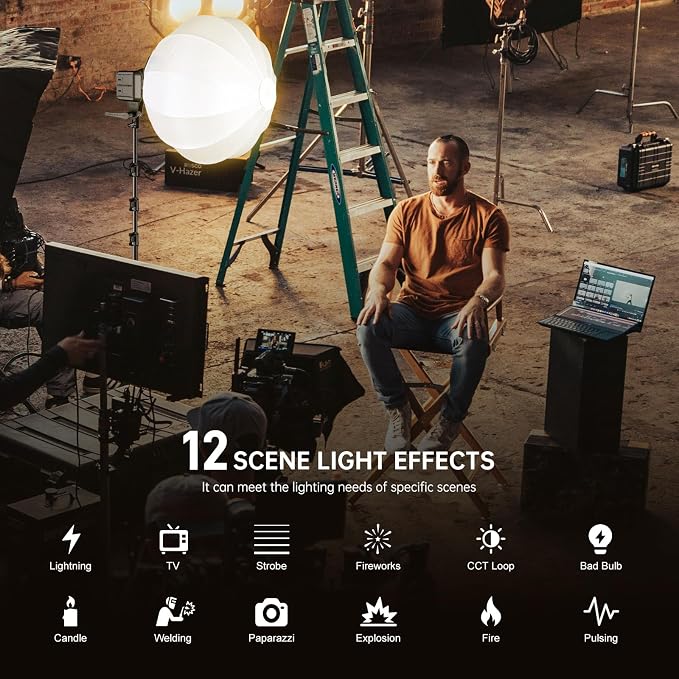 GVM 80W LED Video Light with Lantern Softbox and Tripod Stand Kit, Bi-Color - Image 5