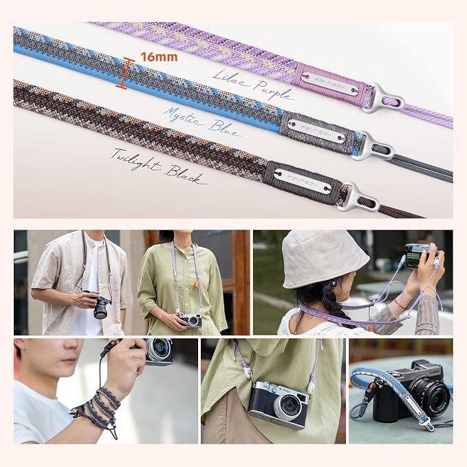 PGYTECH Camera Shoulder Strap Slim Trendy Style, Quick Release Braided Rope - Image 7