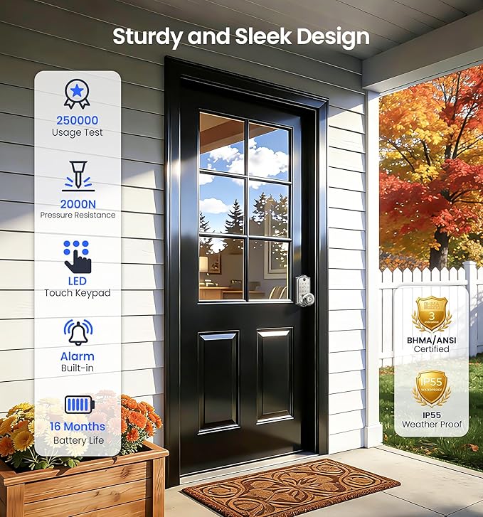 Veise VE018 Smart Knob Handle Lock - Image 5