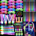 OLUPP 148 PCS Glow in the Dark Party Supplies, 16 Fiber Optic Wands, 14 LED by OLUPPGlowinTheDarkPartySupplies