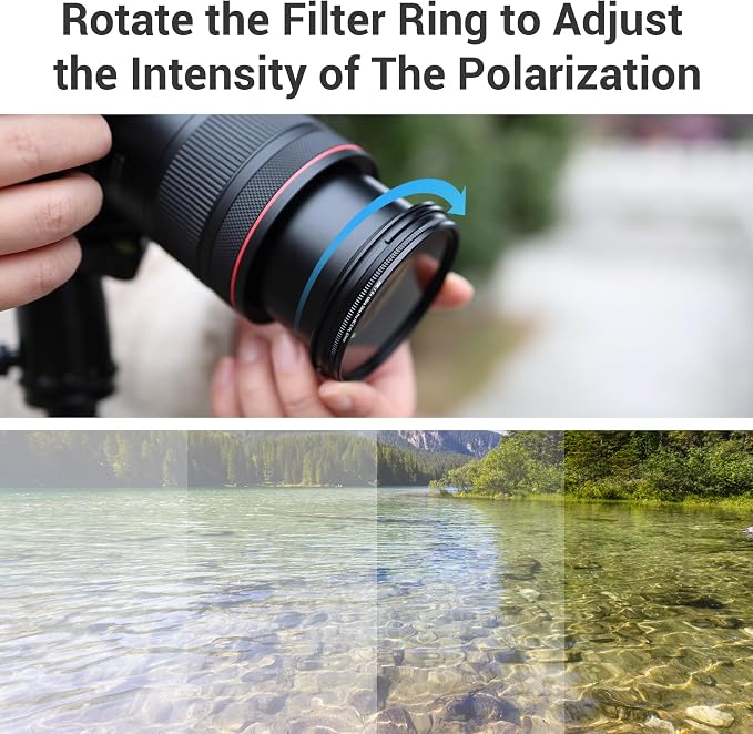 JJC 72mm Circular Polarizer Polarizing CPL Filter - Image 5