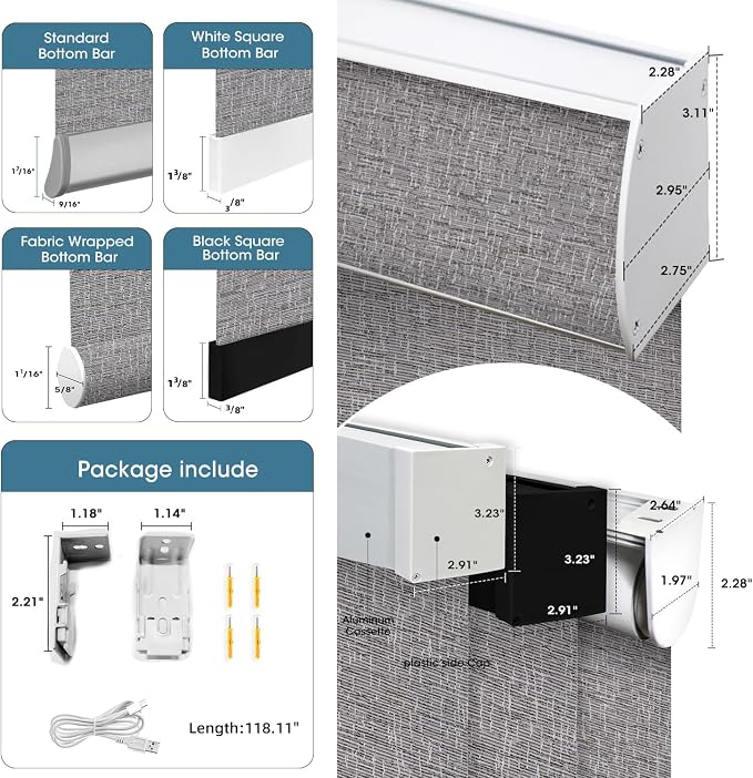 SmartWings Motorized 100% Blackout Shades Blinds, Custom Size, Cordless Window - Image 6