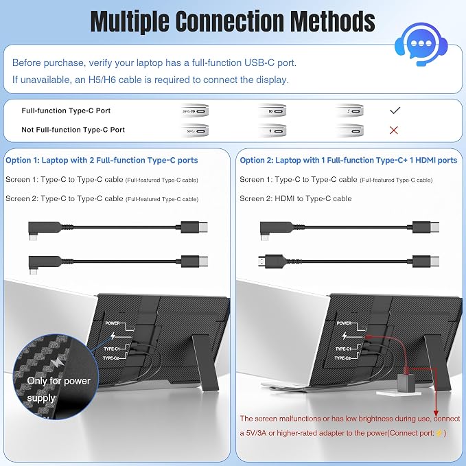 KEFEYA Laptop Screen Extender 15.6", FHD 1080P Portable Triple Monitor - Image 4