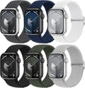 6 Pack Braided Stretchy Bands Compatible by KnossenWatchBand