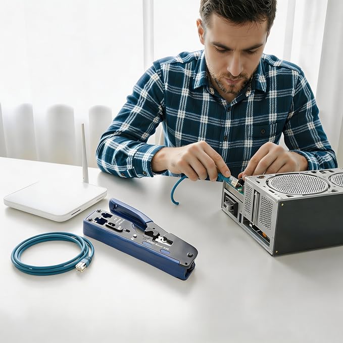 RJ45 Crimp Tool Pass Through Ethernet Crimper - Image 2