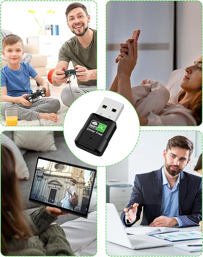 USB WiFi Adapter for Desktop PC, RENGOGA 600Mbps Dual Band 2.4G 5.8G Wireless - Image 7